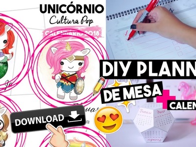 DIY PLANNER DE MESA E CALENDARIO
