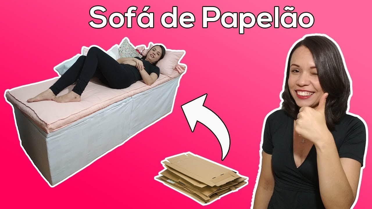 DIY Sofá cama de PAPELÃO | Polly Peçanha
