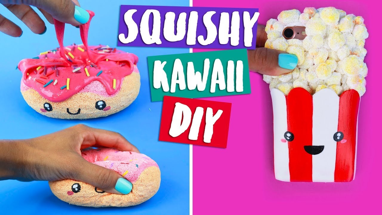 DIY SQUISHY KAWAII: Capa de Celular e Brinquedo Anti-Stress + SLIME! ! ???? ???? Isabelle Verona