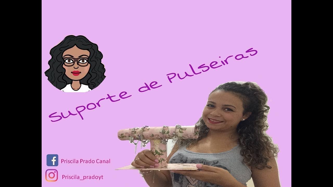 DIY SUPORTE PARA PULSEIRAS - RECICLANDO ROLOS DE PAPEL