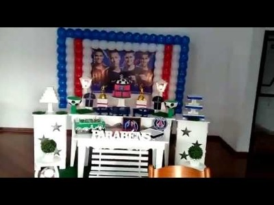 DMC FESTAS - Decoração Infantil Festa Aniversario Tema Neymar Jr PSG