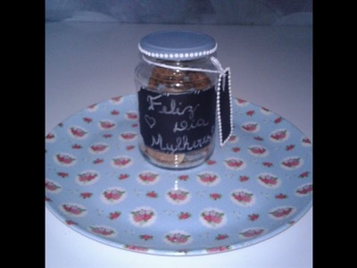 FELIZ DIA DA MULHER.DIY VIDRO DECORADO PARA PRESENTEAR
