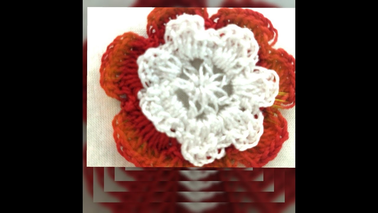 Flor de crochê para aplique