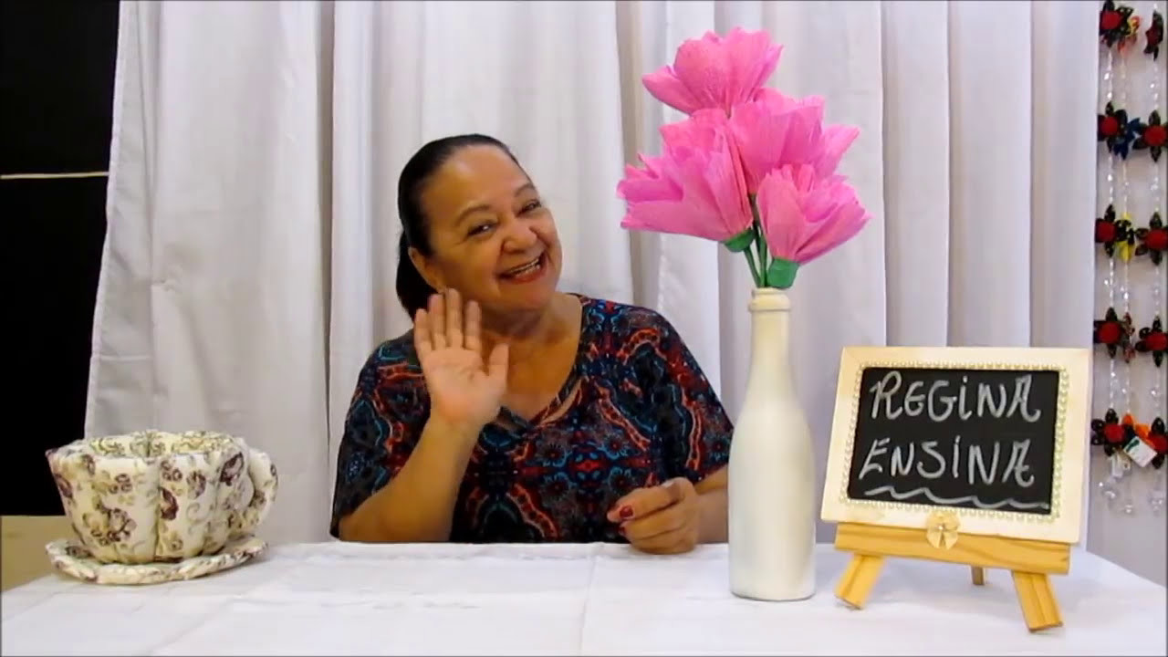 Flores de Papel- Lindas flores com papel crepom !  Regina Ensina