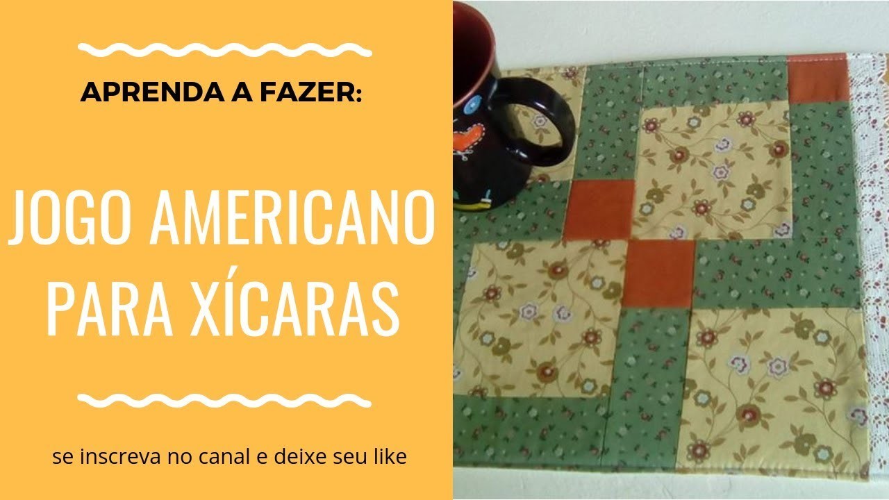 Joguinho americano para xícara