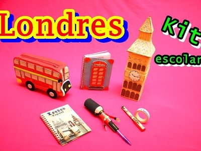 Kit escolar volta as aulas com tema de Londres #voltaasaulas2018 #voltaasaulas