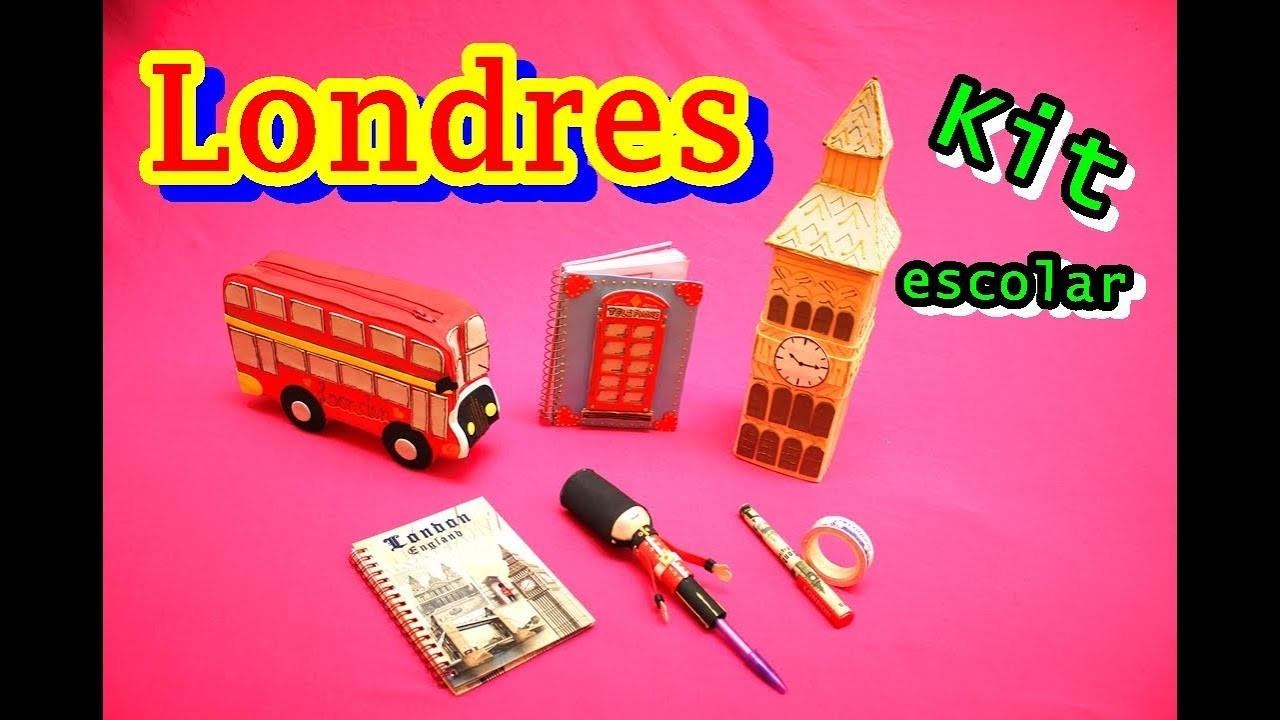 Kit escolar volta as aulas com tema de Londres #voltaasaulas2018 #voltaasaulas