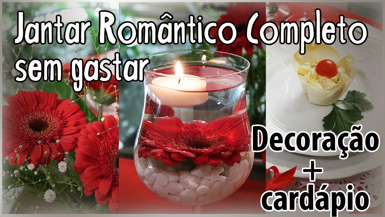 Mesa Romântica COMPLETA sem Gastar, Decoração + Cardápio