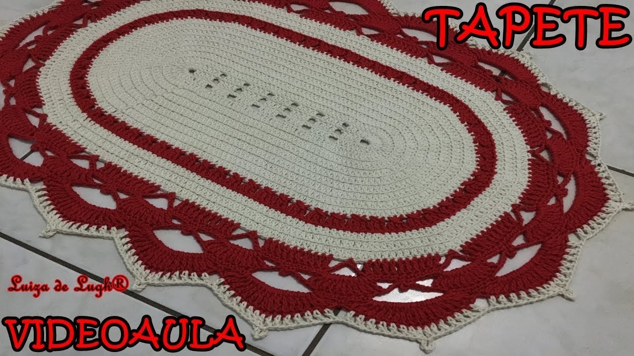 TAPETE CROCHÊ OVAL # Luiza de Lugh®