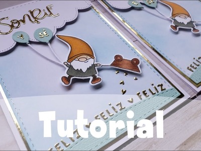 Tutorial | Cartão para uma Amiga - Tarjeta para una Amiga - La Pareja Creativa