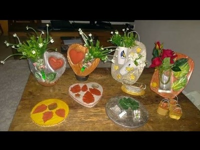 Vasos de cimento para flores e decoração