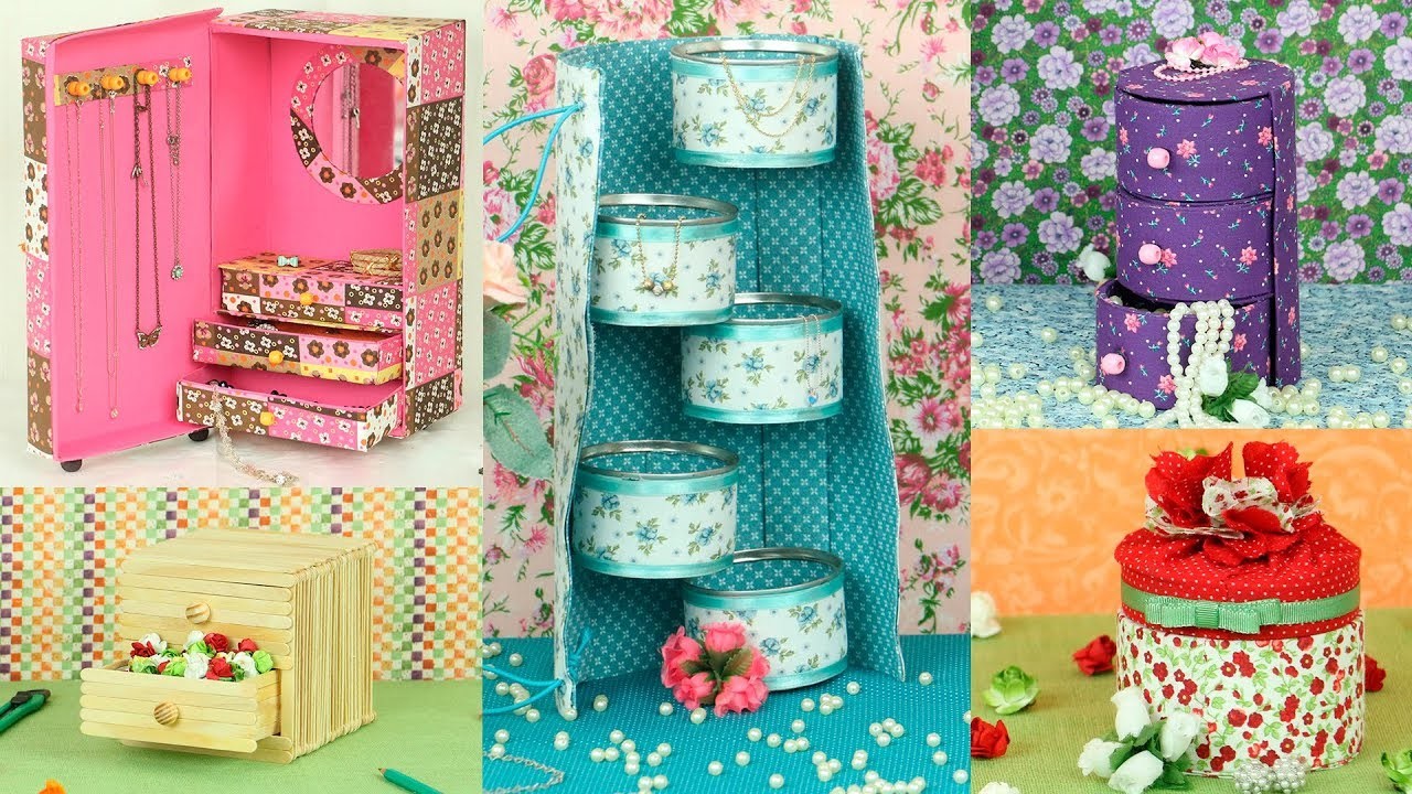 5 Idéias Porta Bijuterias com Material Reciclado (compilado)