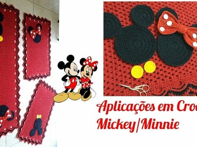 Aplicɑções em Crochê Mickey.Minnie