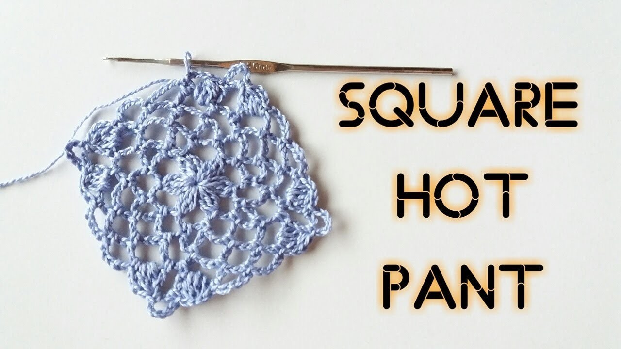 Biquíni de Crochê modelo Hot Pant ( 1a parte - Square )