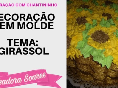BOLO DE CESTA DE FLORES - GIRASSOL | #isnacozinha #1 #decoraçãodebolo
