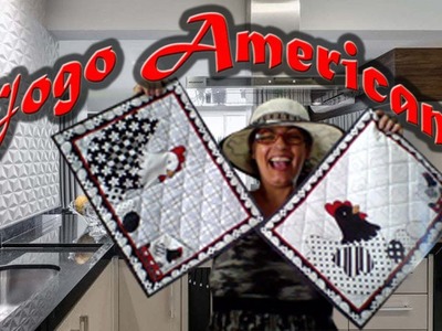 Como fazer Jogo Americano  tecido tricoline com bolso para talher