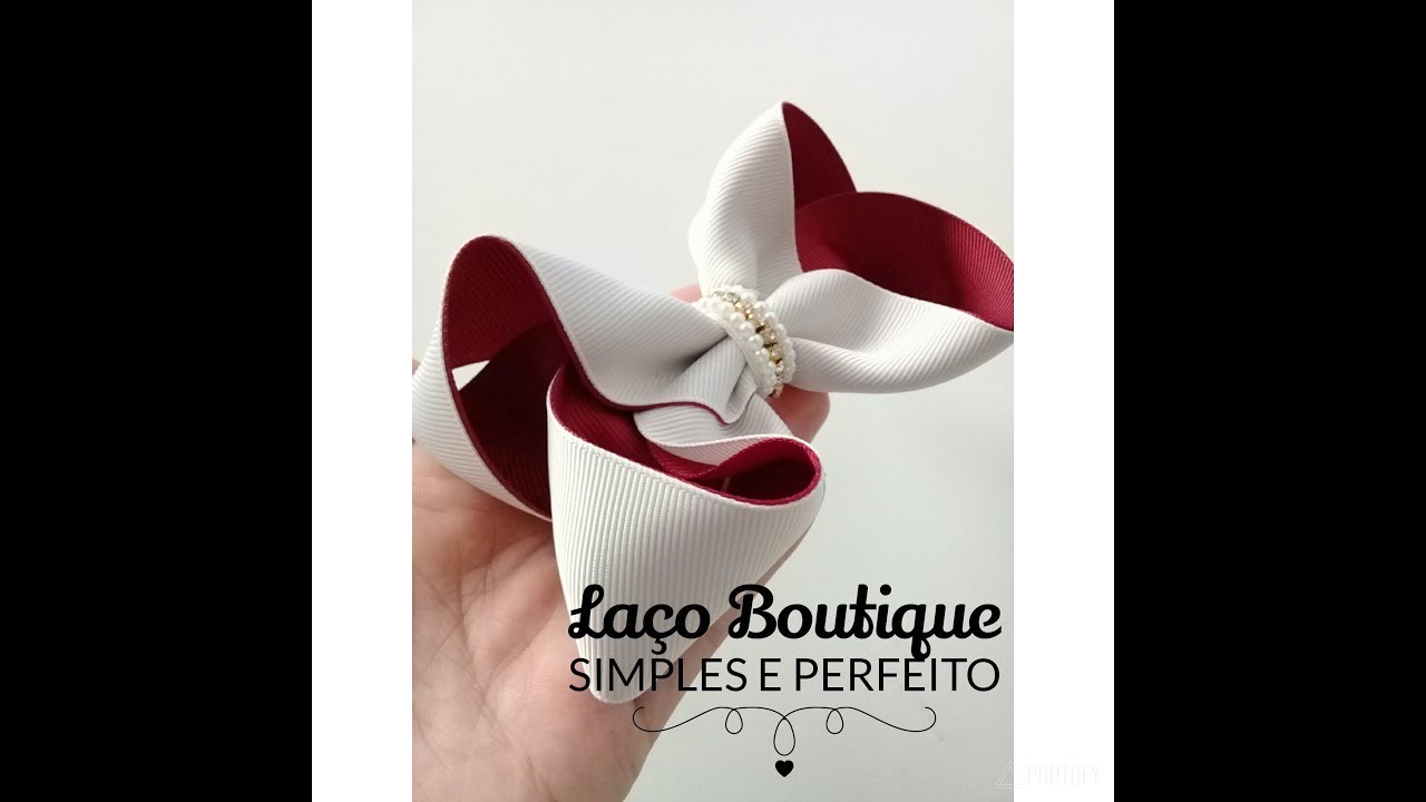 COMO FAZER LAÇO BOUTIQUE SIMPLES E PERFEITO PAP - DIY perfect boutique tie -