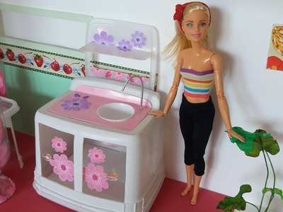 Como fazer Pias Decoradas para Casa das bonecas Barbie - Decorated Sinks