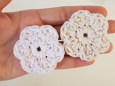 Como Fazer Uma Flor de Crochê Simples - Tutorial de Crochê - Passo a Passo -  Crochet Flower - DIY