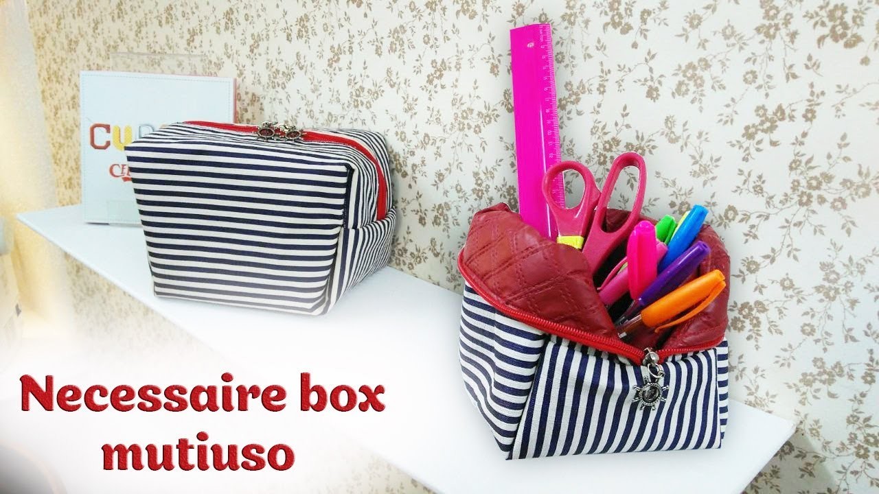 Como fazer uma necessaire box para o seu home office | Gislaine Bortolato