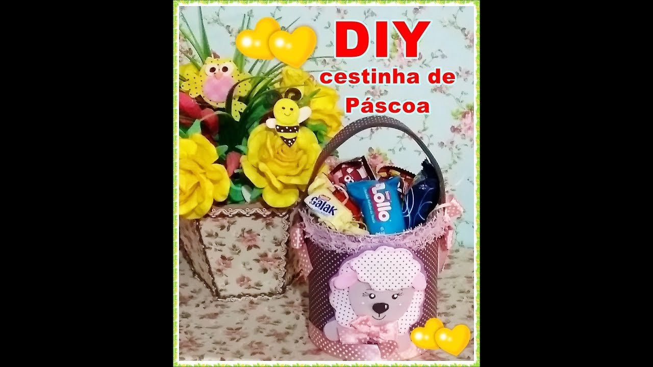 DIY cestinha de páscoa Cordeirinho