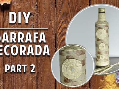 DIY l Garrafa decorada com filtro de café l #2 by Luana Oliveira