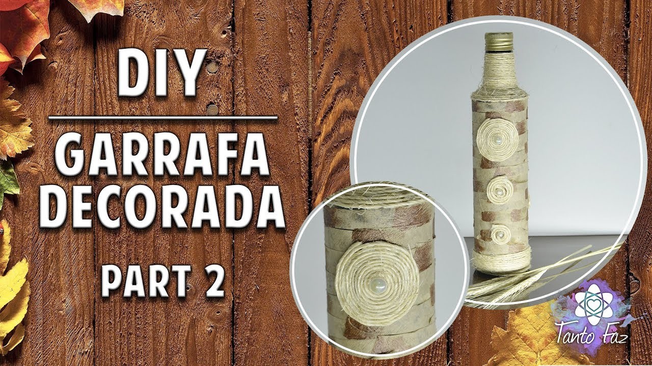 DIY l Garrafa decorada com filtro de café l #2 by Luana Oliveira