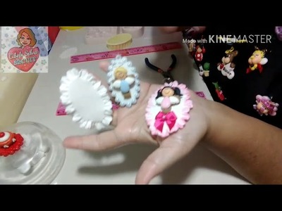 DIY - LEMBRANCINHA DE BISCUIT PARA BATIZADO. MOLDES Néia Silveira.