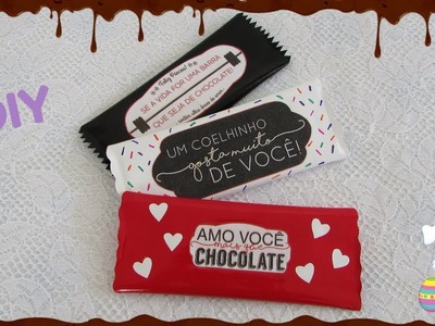 DIY Páscoa | Ideias incríveis para personalizar barras de chocolates usando papel adesivo