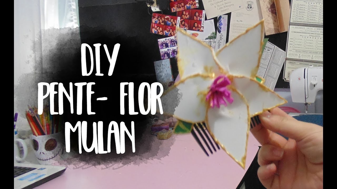 DIY - Pente flor da Mulan #GEEKTUBERS | Suelen Candeu