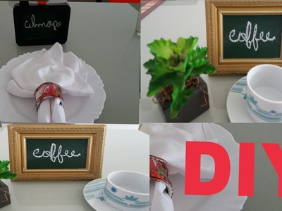 DIY | PORTA GUARDANAPO E LOUSA DECORATIVA FÁCIL E BARATO. | TATI DANTAS