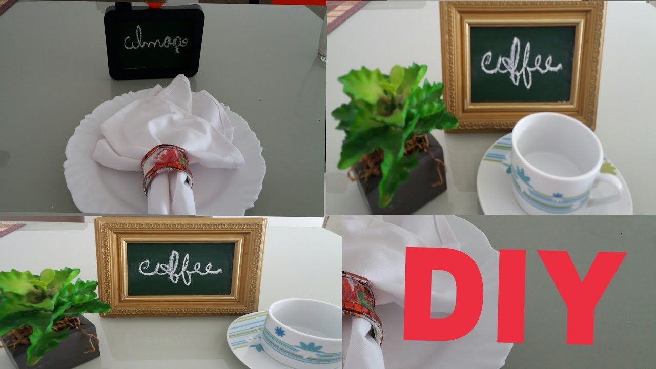 DIY | PORTA GUARDANAPO E LOUSA DECORATIVA FÁCIL E BARATO. | TATI DANTAS