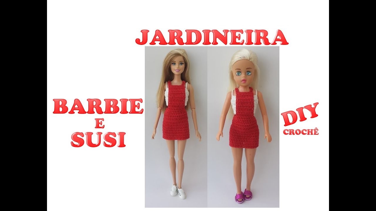 Jardineira em crochê para Barbie - passo a passo.