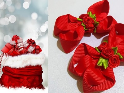Laço Boutique Mini sem pontas ! Uma ideia de laço para o Natal ! Easy christmas tie !
