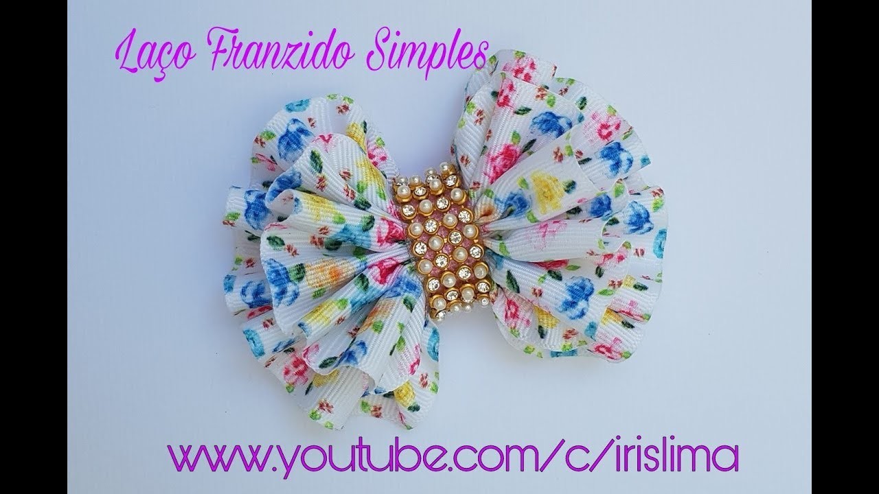 Laço Simples Franzido com Gorgurão 38 mm