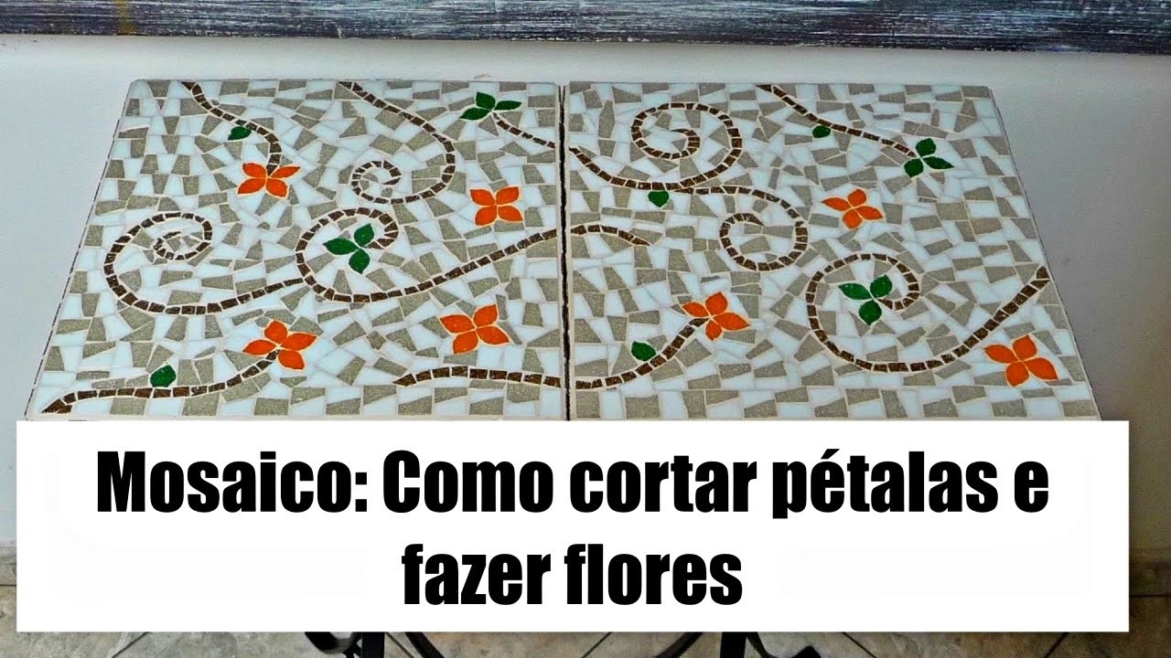 Mosaico - Como cortar pastilhas de vidro e fazer flores