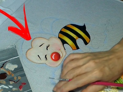 Pintura em Tecido - Pintando Rostinho de Abelhinha. Com: Maria Rosa