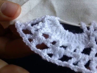 Puntilla para servilleta o mantel a crochet