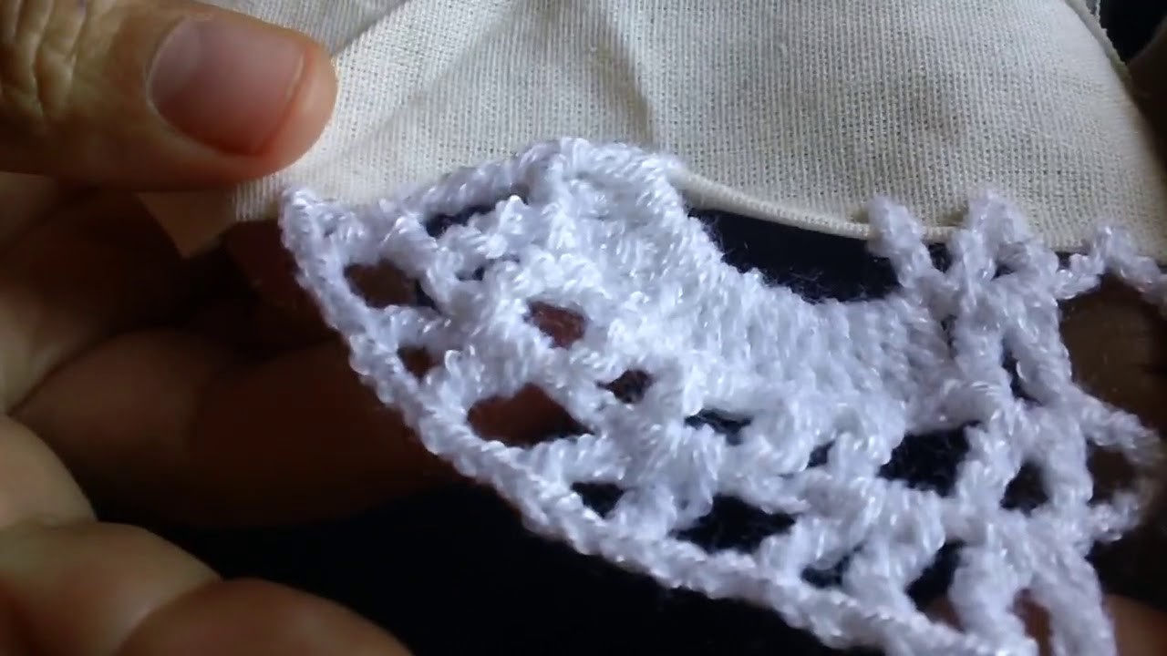 Puntilla para servilleta o mantel a crochet