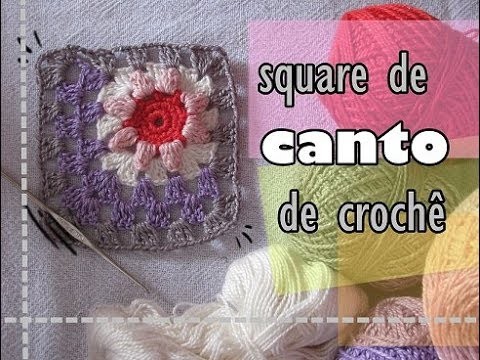 Square de crochê diagonal ♥