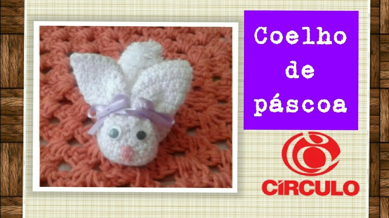 Versão canhotos: Coelhinho de Páscoa em crochê ( falso amigurumi) # Elisa Crochê