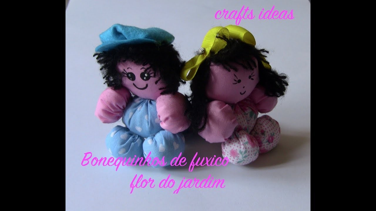 Casal de bonecos de fuxico - fabric dolls