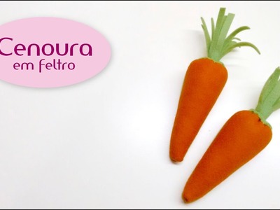 Cenoura em feltro (pic nic)