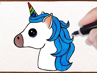 Como Desenhar Unicórnio Fácil | How to draw unicorn easy | Como dibujar unicornio facil