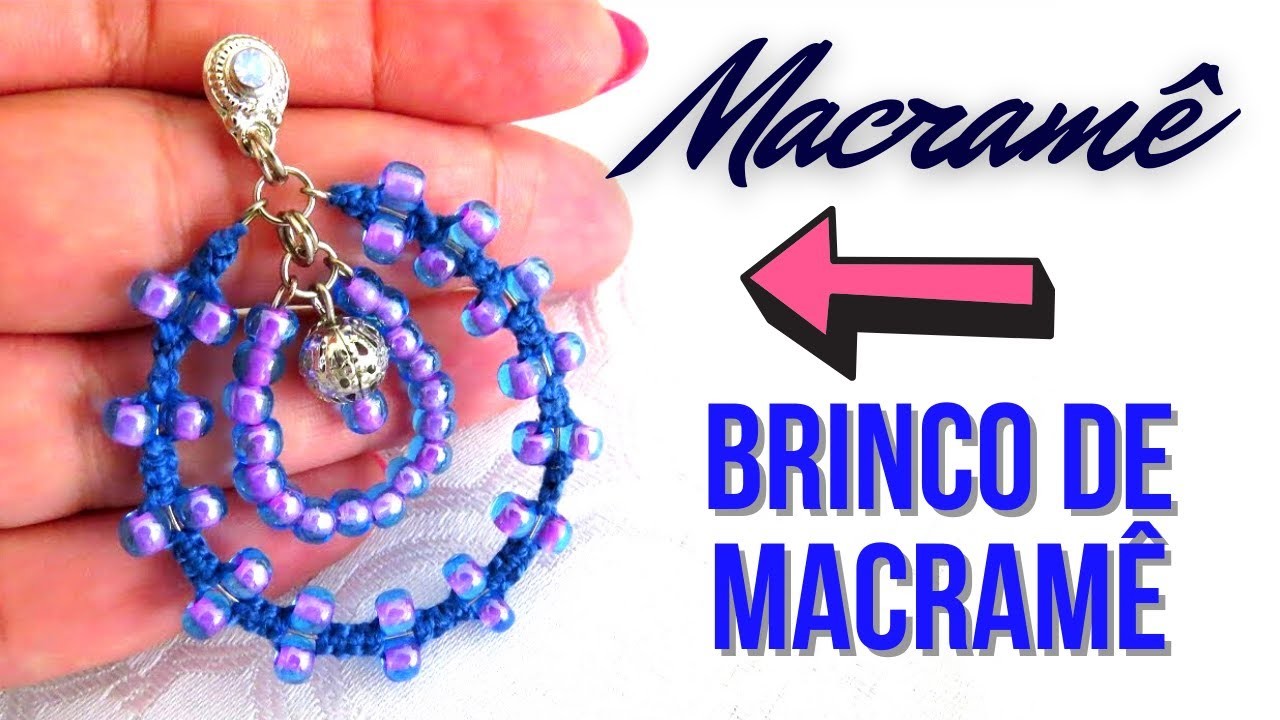 Como Fazer Brinco De Macramê - Macrame Fácil - Diy MacramÊ