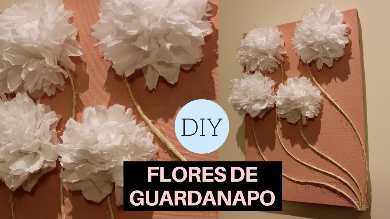 Como Fazer: Flores de Guardanapo Quadro 3D | Primavera | Papel em Tudo