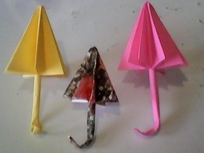 Como fazer guarda chuva de papel fácil simples e rápido (Origami)