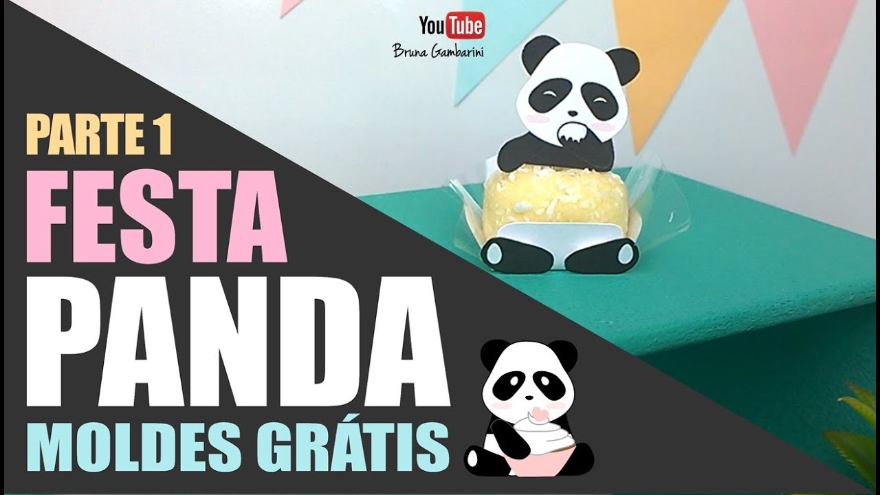 DIY 4 IDEIAS FESTA PANDA - MOLDE GRÁTIS - PARTE 1 - PAPELARIA PERSONALIZADA