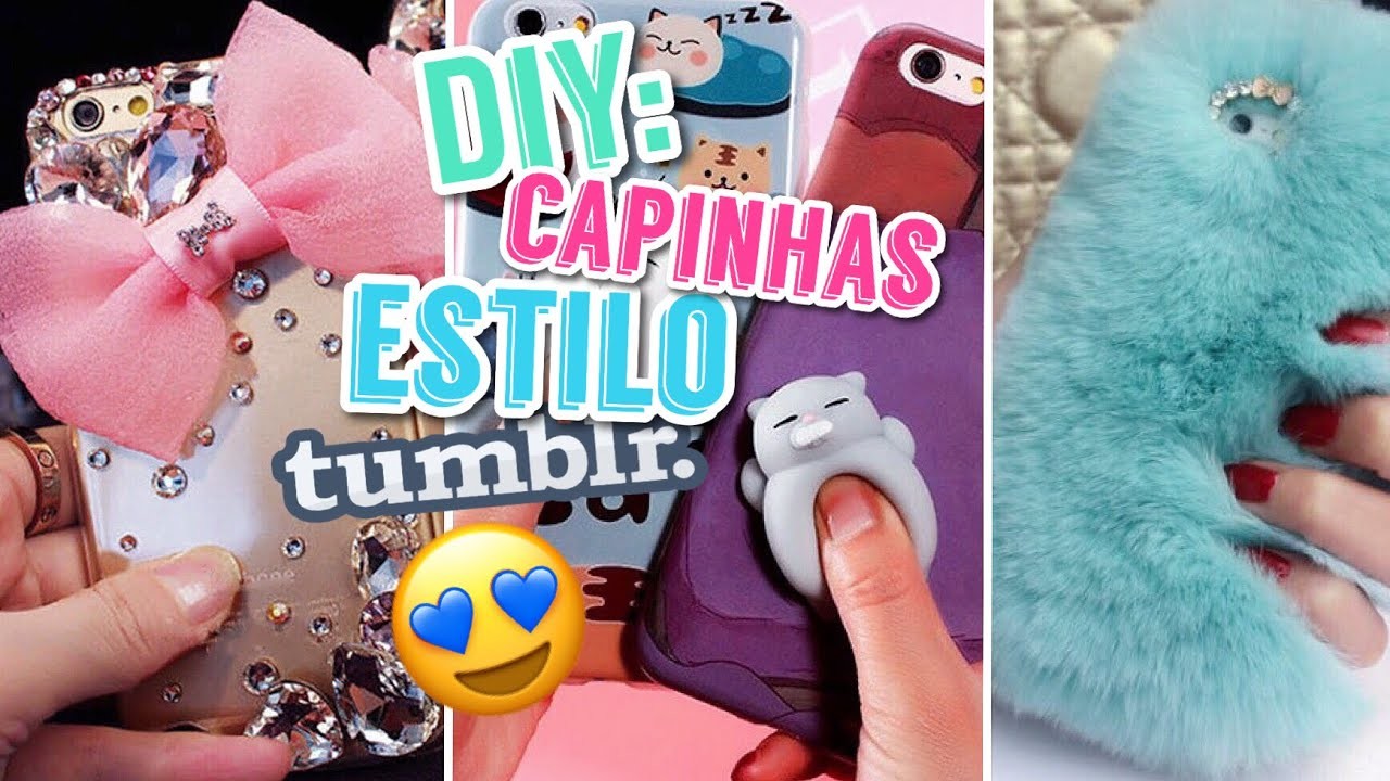 DIY: CAPINHAS DE CELULAR TUMBLR ( Squishy, Pelúcia, Lacinho )