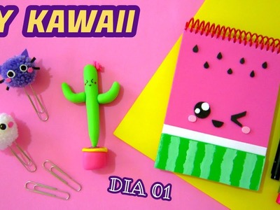 DIY Kawaii - Como fazer ideias fofas (Dia 01) Volta as aulas